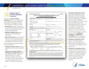 How to Apply for a CLIA Certificate - Step 2