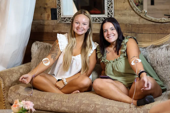 Mobile IV Mia from Hydration and Health Meyers Cocktail for a wedding party in palm beach county florida