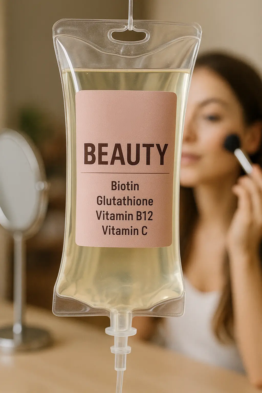 Beauty Skin Glow Cocktail IV therapy being delivered at home in Palm Beach County Florida
