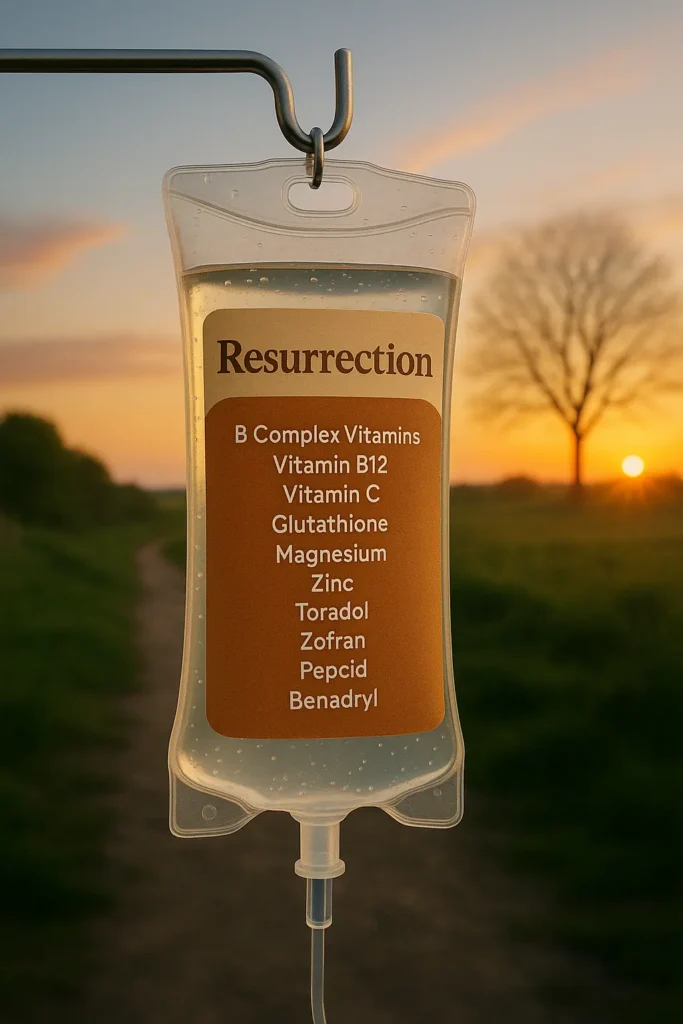 Resurrection-Cocktail IV therapy being delivered at home in Palm Beach County Florida