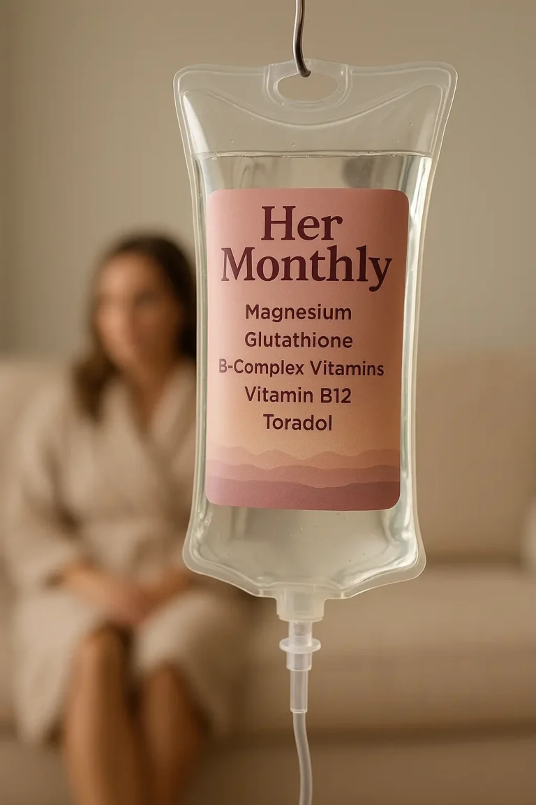 Her Monthly Cocktail IV therapy being delivered at home in Palm Beach County Florida